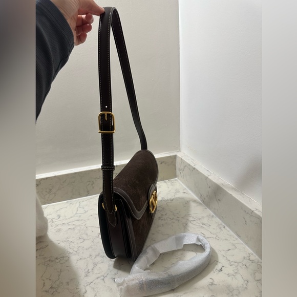 Valentino 9to5 Suede brown shoulder bag - Picture 5 of 6